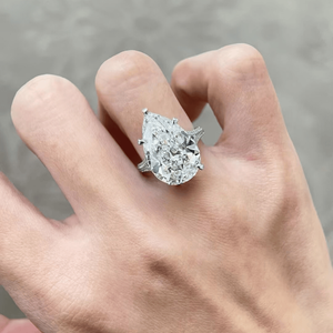 IGI-Zertifizierter 1-10 Karat Labor-Diamant Birnenförmiger PT950 Platin Luxus-<span class=keywords><strong>Ring</strong></span> mit Eingefügten Diamanten für Hochzeit und Verlobung - Product Image 4