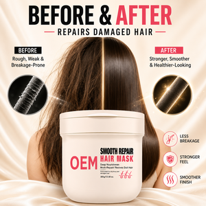 Masque capillaire à la kératine et aux céramides OEM ODM, traitement réparateur en profondeur pour cheveux secs, crépus et abîmés, fournisseur en gros, usine OEM - Product Image 2
