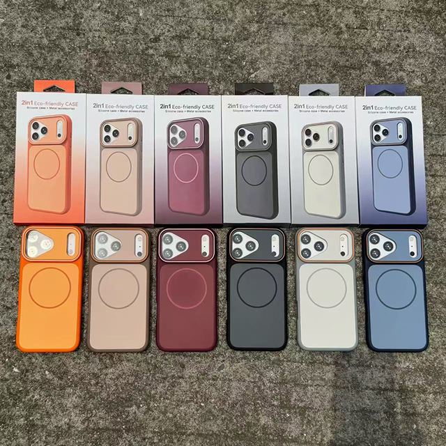 Trendy Design Colorful Skin Magnetic Phone Cases with Box Packaging for iPhone 18 Pro Max Eco Friendly Case for Samsung Series
