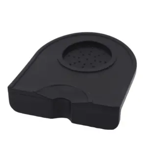 Small Black modern design coffee tamper mat to Protect Your Worktop