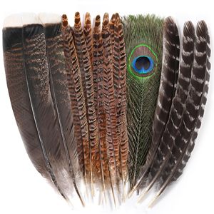Entrega en Tres Días, Combinación Aleatoria <span class=keywords><strong>de</strong></span> 12 Plumas <span class=keywords><strong>de</strong></span> Aves Silvestres, Manualidades DIY, Arreglos Florales, Decoración <span class=keywords><strong>de</strong></span> Ropa - Product Image 1