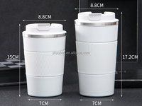Vente en gros de gobelet à café à double paroi de 500ml et 380ml tasse de voyage en acier inoxydable avec tasse de bureau sous vide à rabat étanche