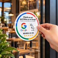Autocollant NFC personnalisé en forme de cercle avec code QR, étiquette adhésive intelligente pour les commentaires des clients et la promotion de l'entreprise