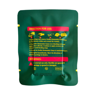 Tcccc स्टेरॉयड संपीड़ित आपातकालीन गेज त्वरित हेमोस्टैटिक घाव गेज जेड-मुड़े जेओलाइट हेमोस्टेटिक गेज - Product Image 5