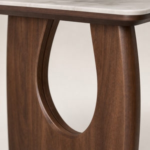 <span class=keywords><strong>Tavolino</strong></span> da Caffè Moderno in <span class=keywords><strong>Vetro</strong></span> con Base a <span class=keywords><strong>Ponte</strong></span> in Legno di Noce Intagliato, Tavolo Centrale per Soggiorno - Product Image 6