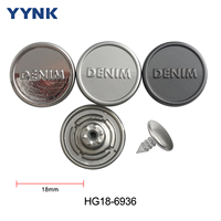 Kancing Logam Pola Cincin Kustom untuk Celana Jeans, Jaket, dan Pakaian, Bebas Nikel, Lapisan Elektroplating, Bahan Zinc Alloy