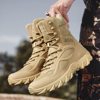 Bottes tactiques Shero Tactical Gear Hiking Botas Chile avec fermeture éclair latérale, résistantes à l'usure, légères, couleur sable.