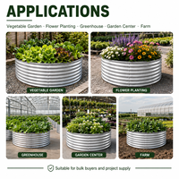 SEEYES Bac à légumes surélevé rond en acier galvanisé, jardinière métallique, taille personnalisée, OEM ODM, vente en gros d'usine