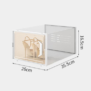 12 पारदर्शी प्लास्टिक के 13.1x9.1x5.6 इंच पैक 12 पारदर्शी प्लास्टिक साफ स्टैकबोसन के लिए जूते बॉक्स - Product Image 5