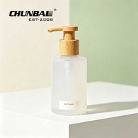 Bouteille de shampooing de luxe en PET blanc mat, ronde, avec pompe, 12 oz, 355 ml, 750 ml