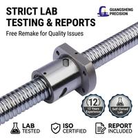 Actionneur linéaire haute rigueur 100 mm à vis sans fin en acier CNC haute vitesse, roulement à billes C7 de précision DFU2010 Gcr15, garantie 1 an