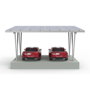 Canopée <span class=keywords><strong>solaire</strong></span> pour parc automobile, <span class=keywords><strong>3</strong></span> panneaux en acier au carbone, avec cadre en aluminium, livraison gratuite - Product Image 1