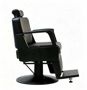 Fauteuil de Barbier Rétro pour Hommes, Exclusif Salon de Coiffure, Pliable, pour Teinture à Chaud, Coupe de Cheveux et Rasage - Product Image 6
