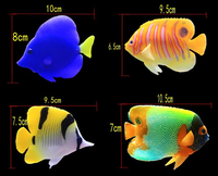 Décoration de poisson en silicone souple pour aquarium, fausse décoration de poisson artificielle pour aquarium, mini-poisson décoratif coloré, sûr et flexible