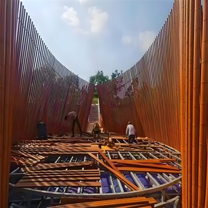 Tube en aluminium de <span class=keywords><strong>bambou</strong></span> pour usage extérieur Panneau de <span class=keywords><strong>toit</strong></span>-rideau Tuiles de toiture Profilé de <span class=keywords><strong>pergola</strong></span> Matériaux de construction en métal - Product Image 3