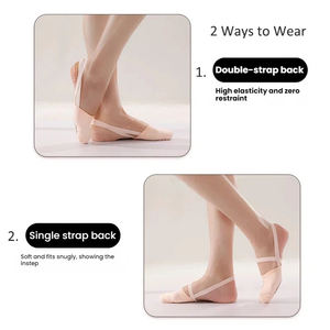 Zapatillas de Danza Lírica y Gimnasia de Media Punta a Precio de Fábrica: Almohadillas de Danza de Lona de Alta Elasticidad para Giros Elegantes - Product Image 3