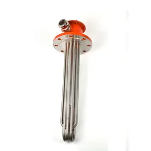 BRIGHT Industrial 380V 30KW 6U Electric Big Flange Immersion Oil Heater Element for Boilers and Water Heating