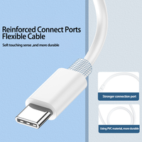 Kabel USB C ke USB C Pengisian Cepat 60W 3A 1M/2M dengan Logo Kustom Gratis, Kabel Data PVC Tipe C untuk iPhone 15 16