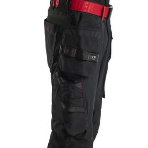 BLAKLADER - 152216459956D100 Pantalones artesanos Elásticos en 4 direcciones Negro/Rojo-PANTALONES DE TRABAJO EAN 7330509724286 PANTALONES DE TRABAJO DE CARGA - Product Image 5