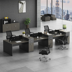 LINOU BY-Z1 Postazioni di Lavoro Modulari Personalizzabili per <span class=keywords><strong>Ufficio</strong></span> <span class=keywords><strong>Moderno</strong></span>, Scrivanie per 4 Persone con Pannello in Legno per <span class=keywords><strong>Ufficio</strong></span> Domestico e Uso Commerciale - Product Image 5