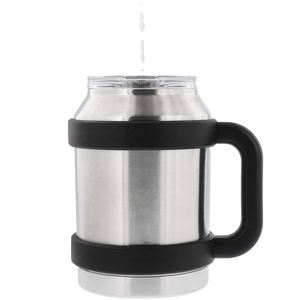 Mug de voyage isotherme en acier inoxydable de 50 oz avec poignée et paille, capacité de 1500 ml, style européen, logo personnalisé, 10 couleurs disponibles - Product Image 1