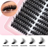 Extensions de cils en grappe DIY en gros 50D 80D 100D 120D MIX, cils en grappe faits à la main, extensions de cils Mega Volume, boîte de cils individuels