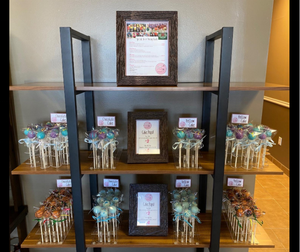 Rõ ràng Acrylic có thể gập lại hiển thị Rack chủ thanh lịch hiện đại đứng cho nến Lollipop bánh cho Pop trang trí thân thiện với môi - Product Image 3