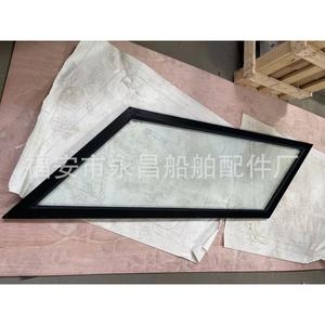 Fenêtres fixes en alliage d'aluminium pour bateaux, fenêtres irrégulières et rectangulaires pour cabine de pilotage, fenêtres inclinées avec pièces et accessoires des deux côtés - Product Image 2