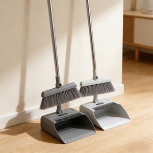 Juego de recogedor <span class=keywords><strong>y</strong></span> <span class=keywords><strong>escoba</strong></span> de plástico con mango largo para polvo <span class=keywords><strong>y</strong></span> pelo, fabricado en fábrica - Product Image 2