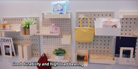 Étagères Murales Perforées en Métal d'Origine, Ventes Flash, À Monter Soi-même, avec Accessoires Métalliques pour Salle de Bain et Cuisine