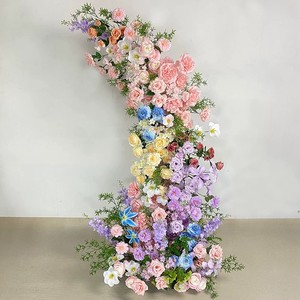 <span class=keywords><strong>Colonne</strong></span> d'arche florale en forme de corne, romantique et atmosphérique, en plastique, idéale <span class=keywords><strong>pour</strong></span> toile de fond de mariage et vitrine de centre commercial - Product Image 2
