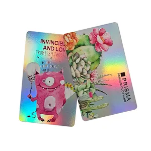 高品质定制尺寸塑料彩色激光彩虹效果全息可打印聚氯乙烯空白礼品卡
