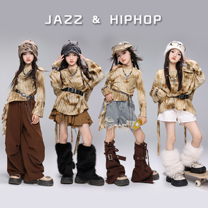 Sxccyh Bộ đồ khiêu vũ Jazz phong cách Hàn Quốc thu đông cho bé gái mới trang phục biểu diễn hợp thời trang cho trẻ em khiêu vũ đường phố - Product Image 3