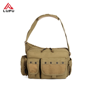 LUPU Tactical pouch <b>Bag</b> Nylon <b>MOLLE</b> System Zipper Closure Unisex Outdoor Carry Beige - Product Image 1