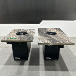<span class=keywords><strong>Table</strong></span> ronde de restauration commerciale <span class=keywords><strong>avec</strong></span> plaque de roche intégrée, marbre, cuisinière à gaz et cuisinière à induction - Product Image 5