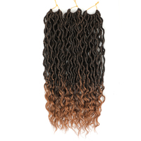 X-TRESS donne quotidianamente resistenti al calore Ombre sintetiche marroni ricci Afro Crochet trecce per capelli all'ingrosso finti Locs