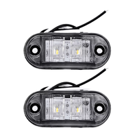 Feux de position latéraux ovales LED rouges durables TCYATO 12V 24V étanches pour voiture, remorque, camion