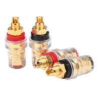 Borne d'amplificateur de puissance de klaxon Audio banane femelle courte vis de non-soudage poste de liaison fil de cuivre pour haut-parleur HiFi