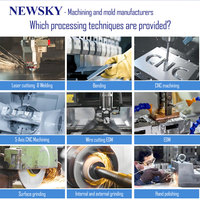 Usinage CNC 5 axes de haute précision en aluminium et acier inoxydable Newsky OEM pour pièces d'équipements mécaniques