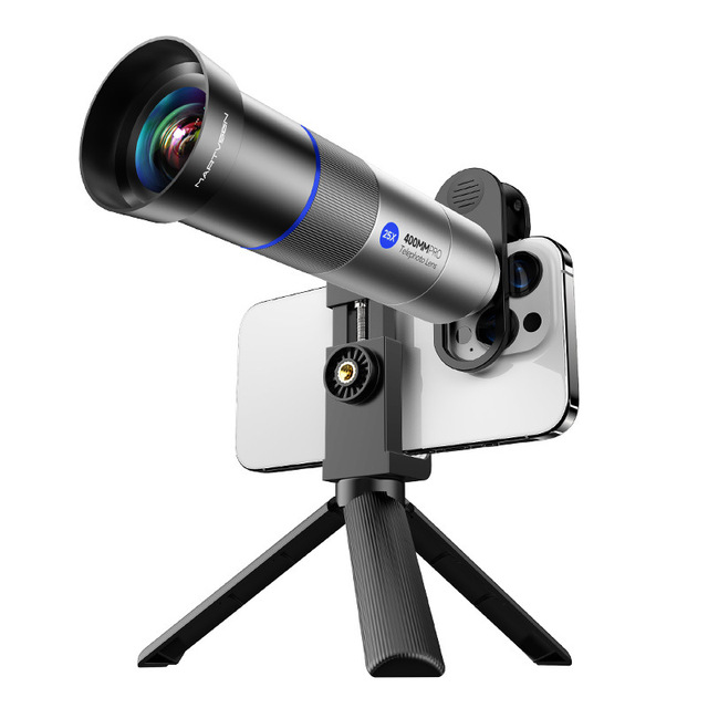 28X Telephoto Lens with Tripod 400mm Focal Length Multi Coated Optical Glass APS-C Manual Focus External Lens for Bird Watching