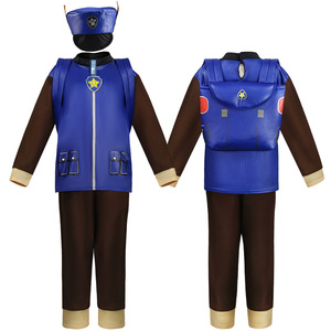Costume de cosplay Paw Patrol pour enfants, costume de performance pour fête, kit uniforme de jeu de rôle Chase, unisexe, polyester, printemps 2023 - Product Image 3
