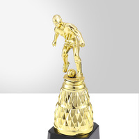 Trophées de football pour les compétitions scolaires, récompenses pour les étudiants, petites statuettes dorées, trophées de football en résine