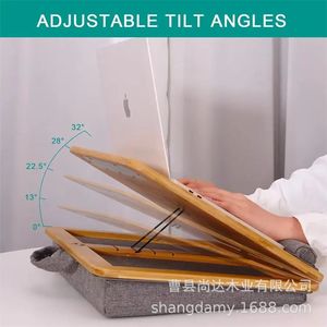 Cross-border wooden lap table, <b>computer</b> <b>desk</b>, bed table, adjustable portable lap table, car <b>computer</b> <b>desk</b> - Product Image 2