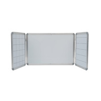 Tableau blanc pliable trois-en-un : tableau blanc magnétique et tableau noir