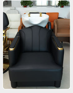 Cama de champú de media mentira de cerámica para el cuidado del cabello Silla de peluquería Salón de peluquería - Product Image 4