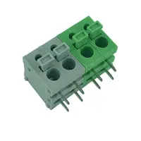 90 градусов 5,0 мм Шаг зеленый и серый пружинный соединитель клеммной колодки PCB с кнопками