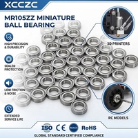 Rodamiento de Bolas de Ranura Profunda en Miniatura MR105 ZZ 5x10x4mm, Rodamientos Mini de Alta Velocidad para Autos RC, Drones, Equipos Dentales, Robótica