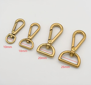 Ganchos a presión de latón macizo, Clips de gatillo giratorios, hebilla de Metal, bolso de equipaje de cuero, llavero, <span class=keywords><strong>Collar</strong></span> de perro, cierres de langosta - Product Image 2