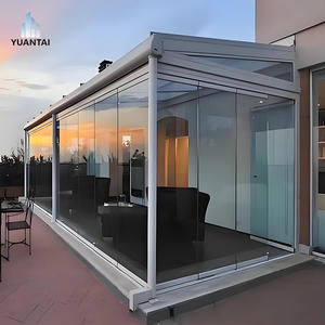 Véranda en verre et aluminium Yuantai, jardin extérieur, véranda, toit incliné, véranda 4 saisons, <span class=keywords><strong>solarium</strong></span> de haute qualité - Product Image 1