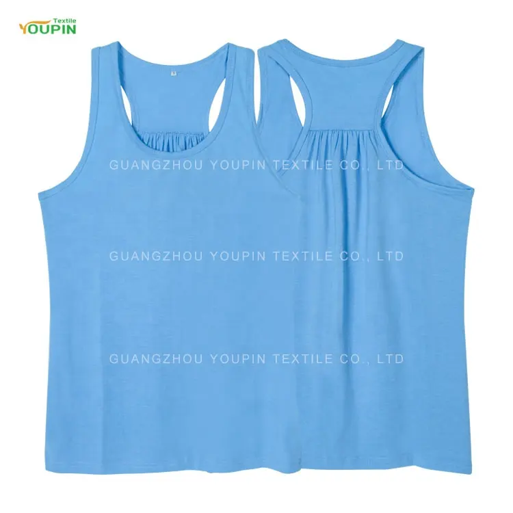 Hot Selling DIY Sublimation Tank Tops Women's 100% Polyester Cotton Feel Blank Tank Top